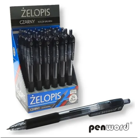 Długopis automatyczny żelowy 205A czarny